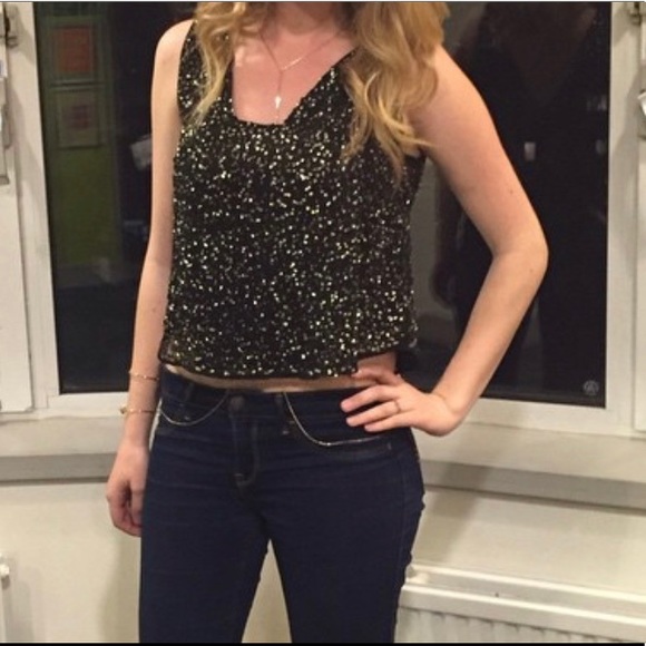 ❌SOLD❌Sparkly Crop Top - Picture 4 of 4